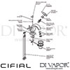 Cifial 31003HC.U Hexa Mono Basin Mixer Tap Dimension